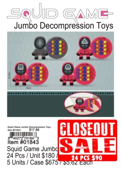Squid Game Jumbo Decompression Toys (CL)
